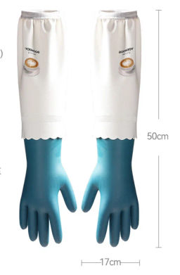 Хозяйственные перчатки с мягкой подкладкой и манжетами на резинке. - Boomjoy фото 2