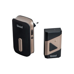 UDB-095W-R1T1-38S-BL/GL Звонок электронный, 220В. Радиус действия 150 м. Черный с золотистым. ТМ Uniel