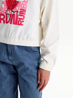 PELICAN, толстовка для девочек, Молочный  фото 3