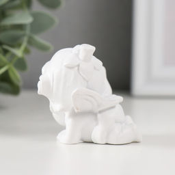 Фигурка полистоун Малыш-ангел в шапочке из цветка, 5?4.5?5 см, МИКС