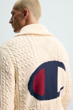 CHAMPION® X ZARA JACQUARD CABLE-KNIT CARDIGAN  фото 7