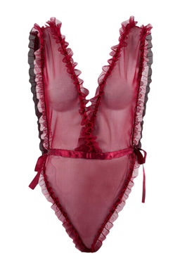 Bordo Tul Yandan Baglamal? F?rf?rl? Fitted Body THMSS26BD00016