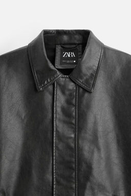 LEATHER EFFECT JACKET - Zara фото 9