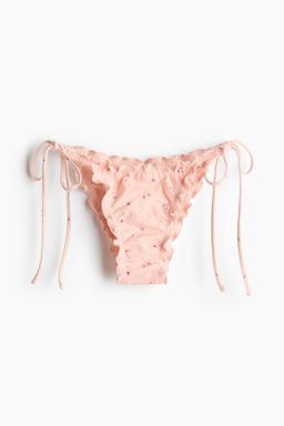 Braga de bikini cheeky con tiras de anudar