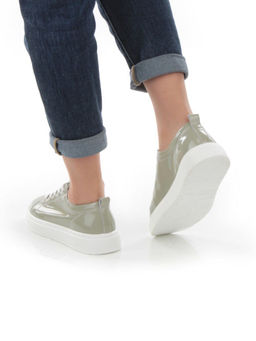 05-HY21-5D GRAY GREEN Кроссовки женские (натуральная кожа) - Фабричный китай фото 3