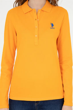 Женский оранжевый базовый свитшот - U.s. polo assn фото 6