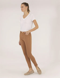 Kahverengi Skinny Fit Kanvas Pantolon - Pierre cardin фото 3