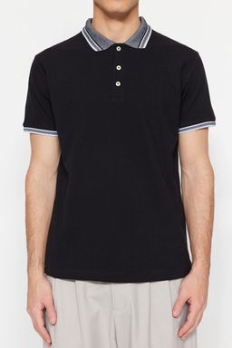 Beyaz Slim/Dar Kesim %100 Polo Yaka T-shirt TMNSS22PO00014