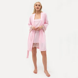 Комплект домашний женский (халат, сорочка) KAFTAN, размер 48-50, розовый