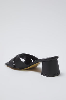 Trendyolmilla Shoes Siyah Capraz Bantl? Kad?n Blok Topuklu Terlik TAKSS25TO00101  фото 4