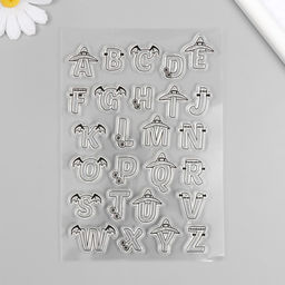 Штамп для творчества силиконовый «Алфавит на Хэллоуин», 16×11 см