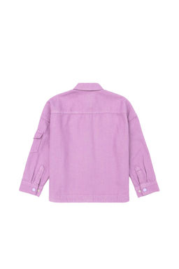 Сиреневая джинсовая рубашка для девочки - U.s. polo assn фото 2