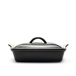 3832 GIPFEL Форма для запекания с крышкой MAJOLICA 37х23х15см. Материал: жаропрочная керамика. Цвет: темно-зеленый