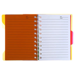 Блокнот на гребне А6, 100 листов, линия, обложка пластик, с разделителями, NEW, МИКС - Calligrata фото 9