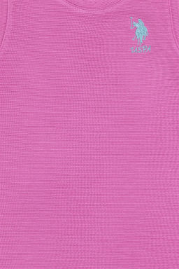 Фиолетовое вязаное платье без рукавов для маленьких девочек Неожиданная скидка в корзине - U.s. polo assn фото 3