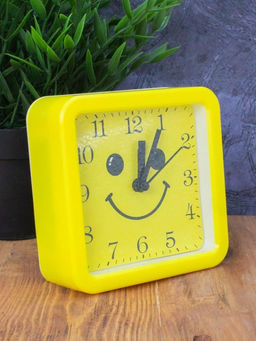 Часы-будильник Morning sun, yellow (11,5х11,5 см)