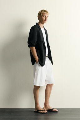 BERMUDA WIDE FIT ALGOD?N - LYOCELL / Blanco - Zara фото 4