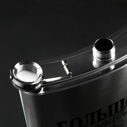 Фляжка ГИГАНТ Большому кораблю, 1920 мл, серебристая