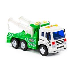 Сити, автомобиль-эвакуатор инерционный (со светом и звуком) (зелёный) (в коробке) - Полесье фото 5