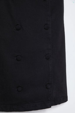 Trendyolmilla Siyah Dugme Detayl? Kruvaze Mini Denim Elbise TWOSS25EL00009