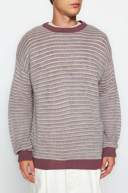 Trendyolmilla Man Camel Regular Bisiklet Yaka Jakarl? Kazak TMNAW22KZ0658  фото 17
