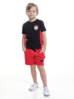 Футболка для мальчика с коротким рукавом UD 6960 черный/красный - Mini maxi фото 8