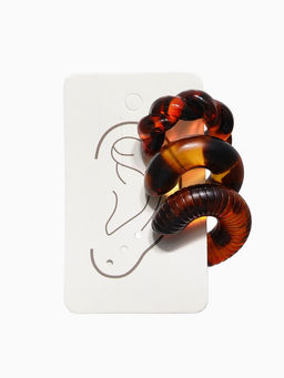 Серьги каффы Леопард набор 3 шт., цветные - Qf фото 4