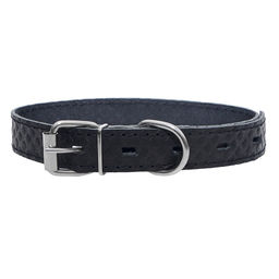 ВИА Ошейник кожаный черный 35мм, 51-61см, с тиснением 112135черн 99ред99 112135черн 112135черн