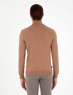 Camel Melanj Slim Fit Bal_k__ Yaka Basic Triko Kazak - Pierre cardin фото 5