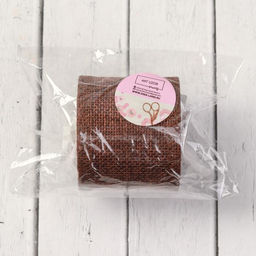 Цена за 2 шт. Лента из джута, 50 мм, 4,5 0,5 м, цвет коричневый - Арт узор фото 3