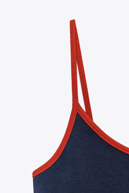 CONTRAST STRAP VEST TOP - Zara фото 5