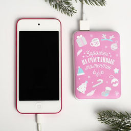 Проводные наушники и портативный аккумулятор (5000 mAh) Заряжен на счастливые моменты, набор - Like me фото 8
