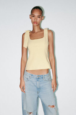 STRETCH TOP WITH BOWS - Zara фото 8