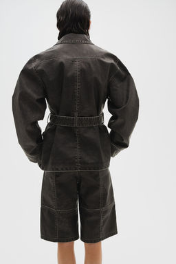 Chaqueta biker con efecto desgastado - H&m фото 6