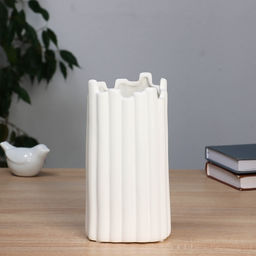 Ваза настольная «Барнаби», 21×10.5 см, керамика, белая