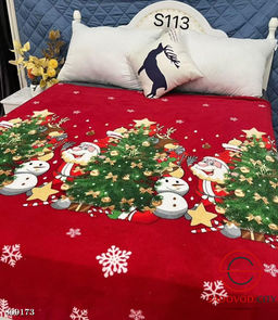 Плед новогодний. Размер 180 на 200.