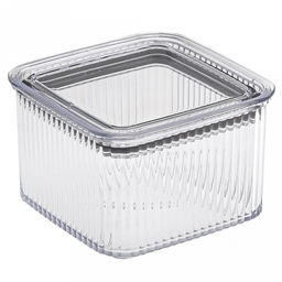 Контейнер для сыпучих продуктов пластмассовый "Рим" 0,55л, 10,7х10,7х7,2см, квадратный (Россия)