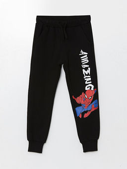 Beli Lastikli Spiderman Bask?l? Erkek ?ocuk Kal?n Jogger E?ofman Alt?