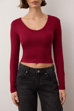 Trendyolmilla Siyah-Ekru 2li Paket Fitted/Vucuda Oturan Orme Bluz TWOAW25BZ00306 фото 8