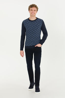 Мужской темно-синий свитер