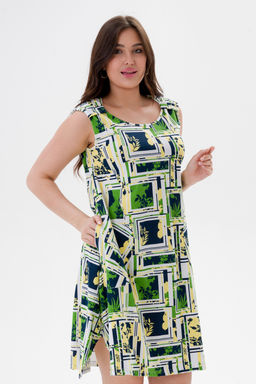 Платье женское из кулирки Кэтрин цитрусовый микс - Амадэль фото 7