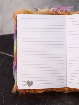 Блокнот плюшевый Rainbow lama, 21,5х14,5 см, плотность 80 гр.