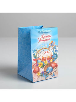 Цена за 3 шт. Пакет подарочный, упаковка на Пасху «Христос Воскресе», 10×16×10 см