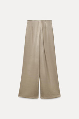 WIDE-LEG SATIN TROUSERS - Zara фото 7