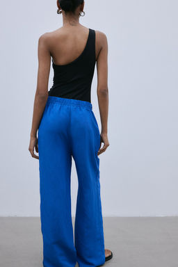 Pantalon sin cierre en mezcla de lino - H&m фото 4