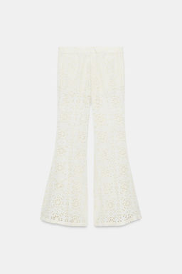 PANTAL?N FLARE BORDADOS ZW COLLECTION / Crudo - Zara фото 5