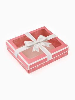 Цена за 2 шт. Коробка подарочная Розовый бант, 23.5?20.5?5.5 см