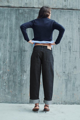Z1975 SELVEDGE STRAIGHT-LEG MID-WAIST JEANS - Zara фото 5