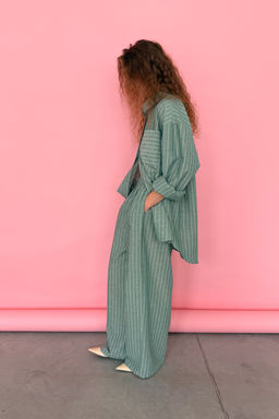 Рубашка СЕТ001/21/Зеленый, белый - M&G all natural фото 12