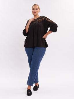 Блузка с кружевом BL17239BLK01 - Артесса фото 4